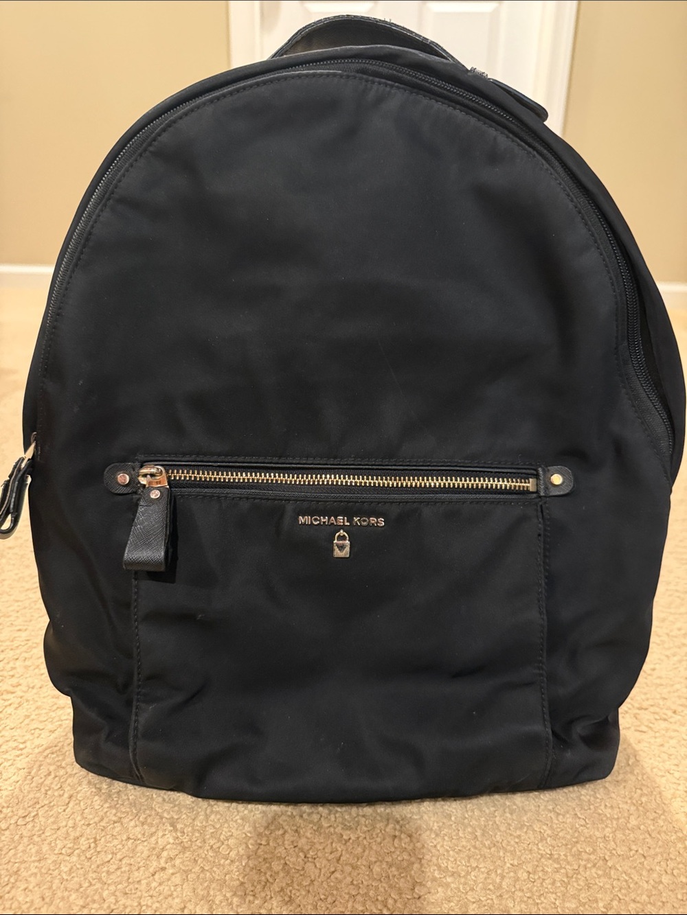 Michael Kors Sable Large Nylon Backpack Black